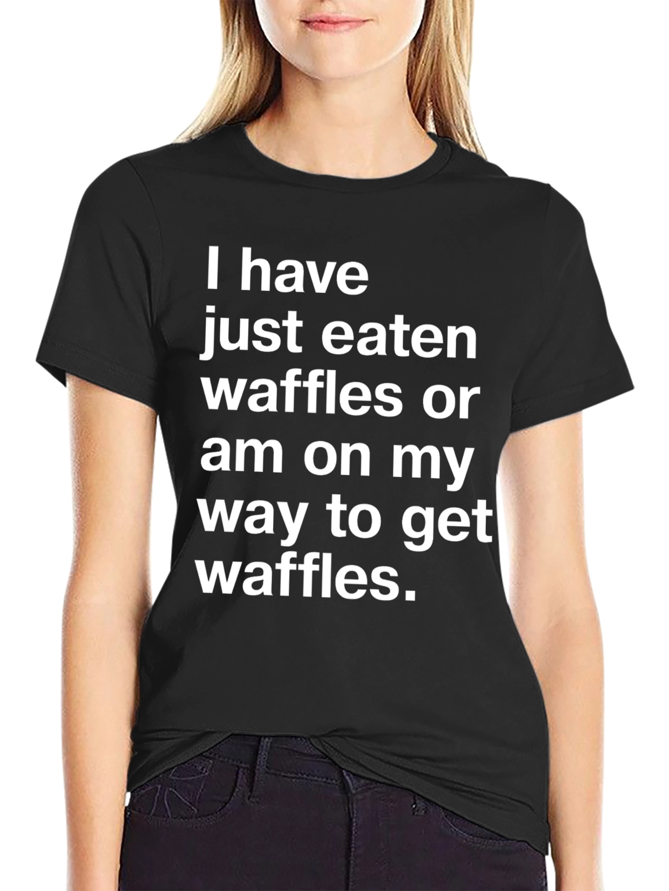 Waffles Graphic Tee - Funny Food Lover T-Shirt