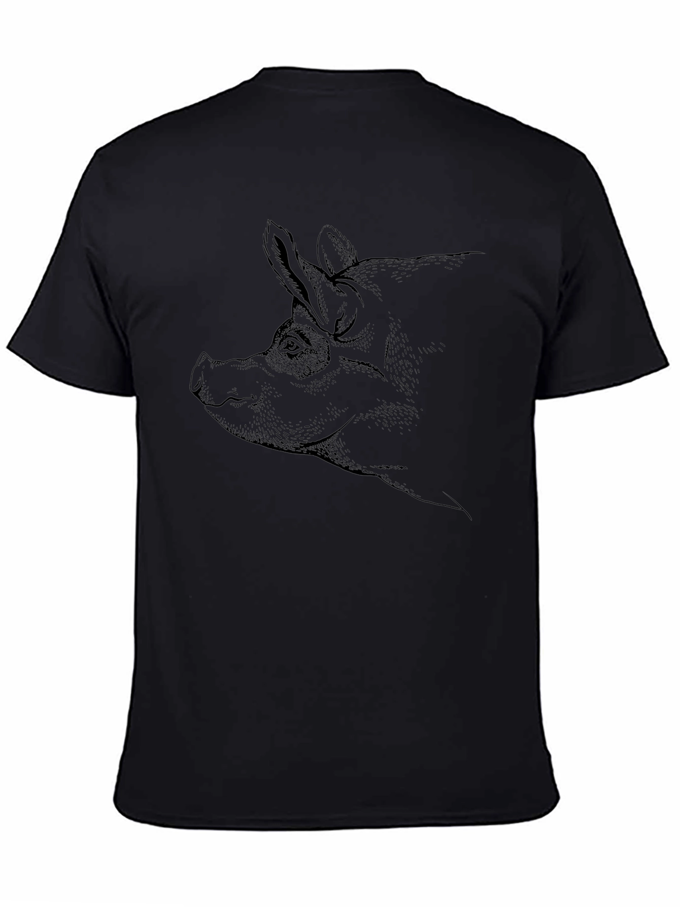 Black Pig Graphic T-Shirt - Farm Animal Tee