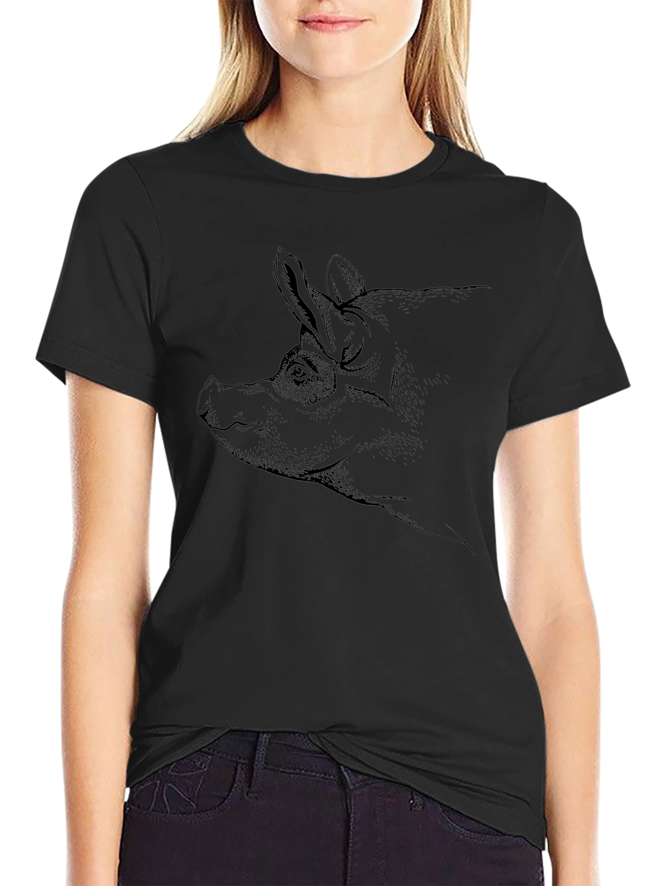 Black Pig Graphic T-Shirt - Farm Animal Tee