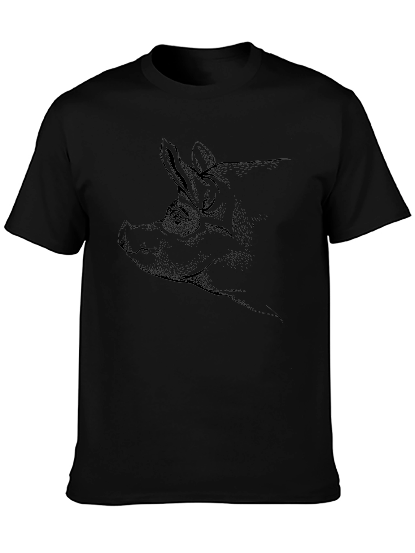 Black Pig Graphic T-Shirt - Farm Animal Tee