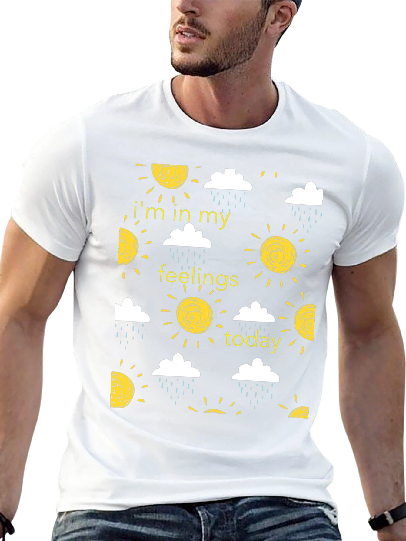 Expressive Black T-Shirt - In My Feelings Today