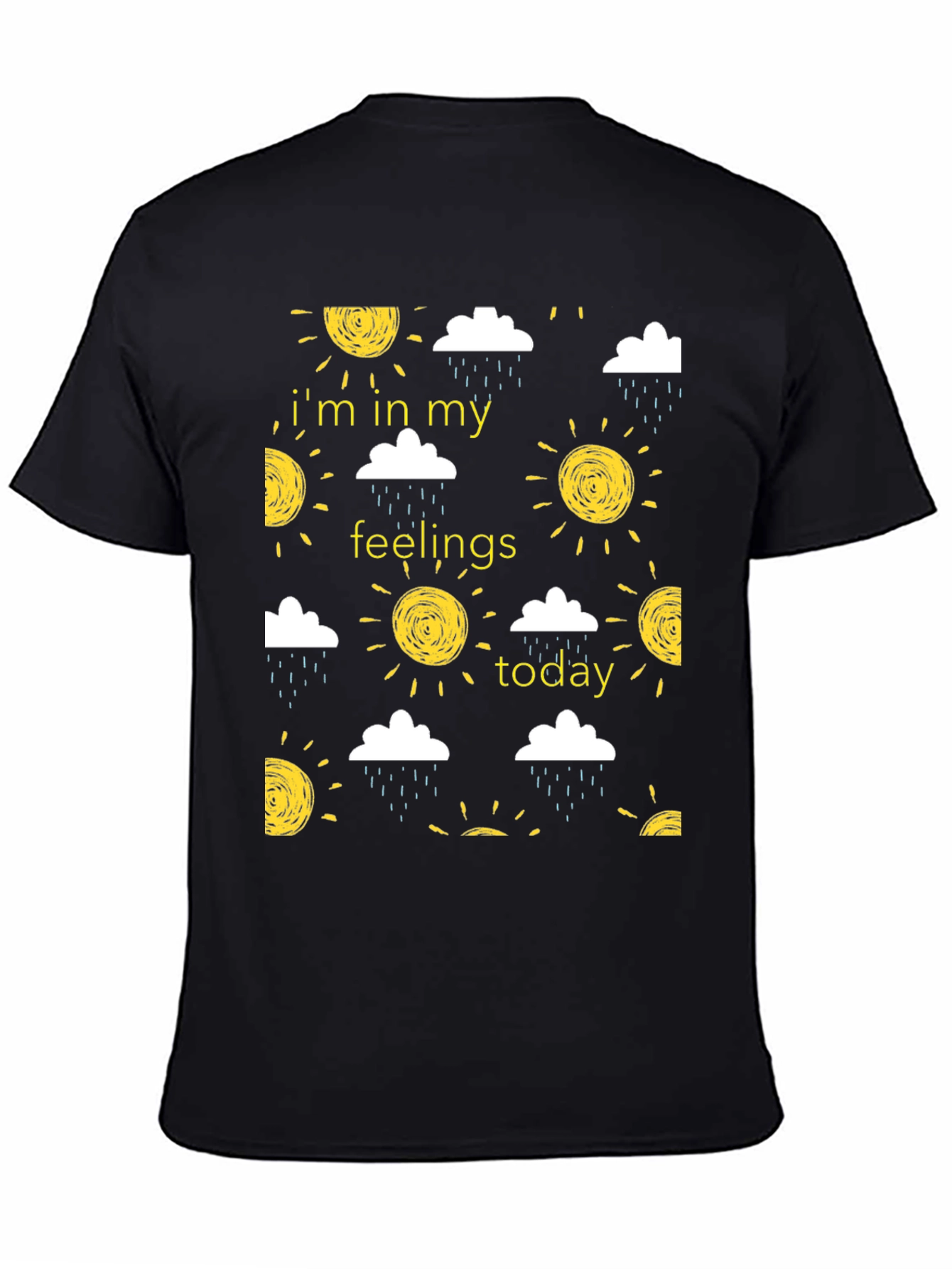 Expressive Black T-Shirt - In My Feelings Today
