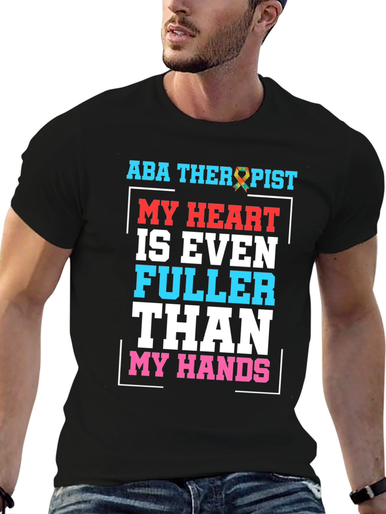 ABA Therapist Heart Full Graphic Tee
