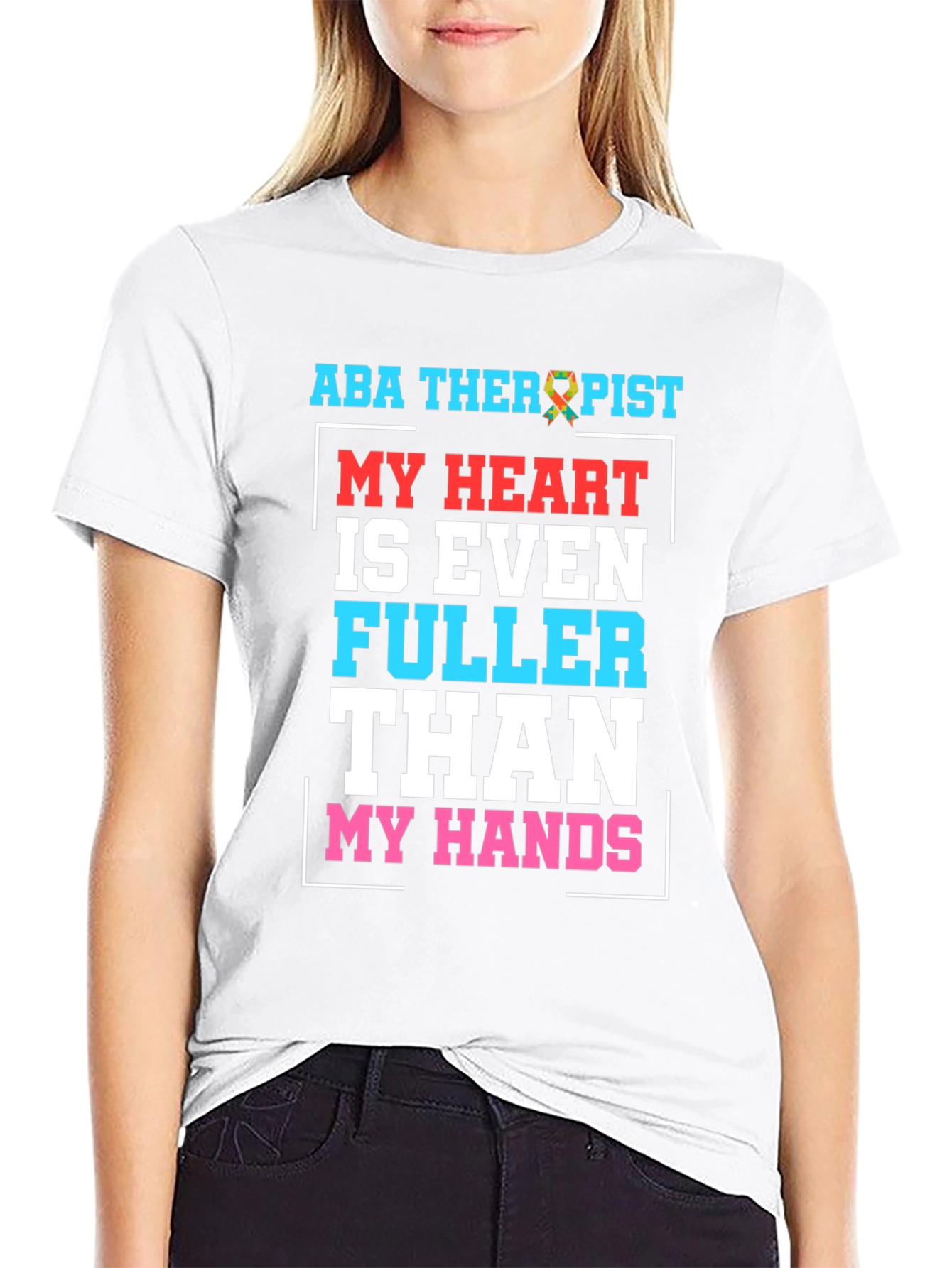 ABA Therapist Heart Full Graphic Tee