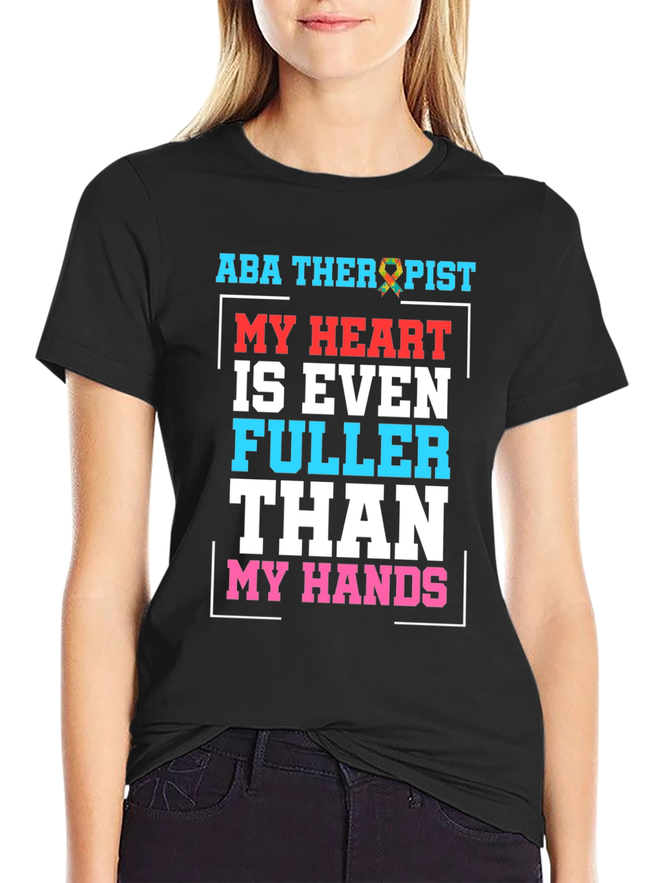 ABA Therapist Heart Full Graphic Tee