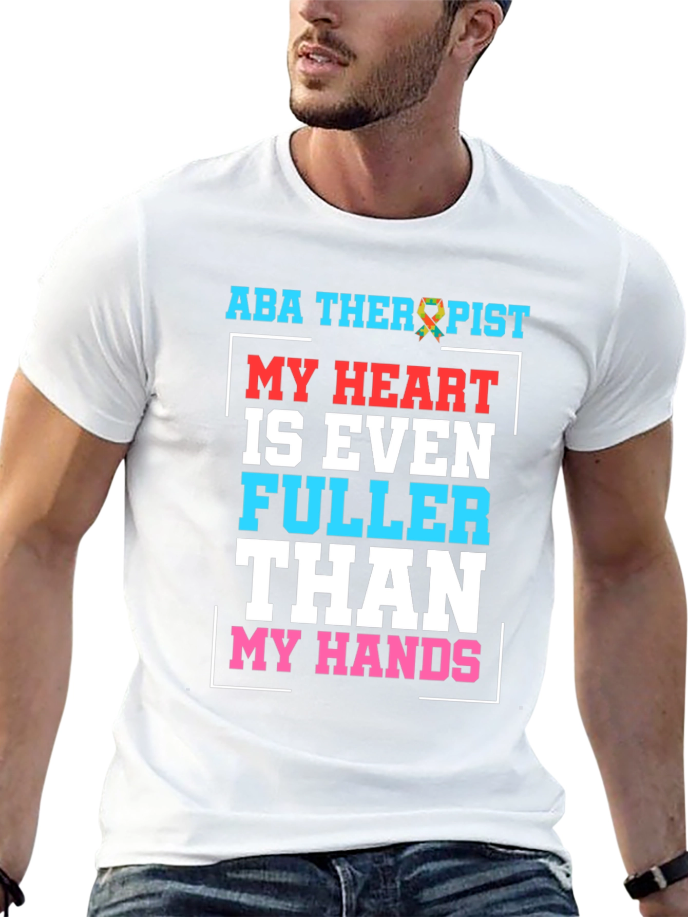 ABA Therapist Heart Full Graphic Tee