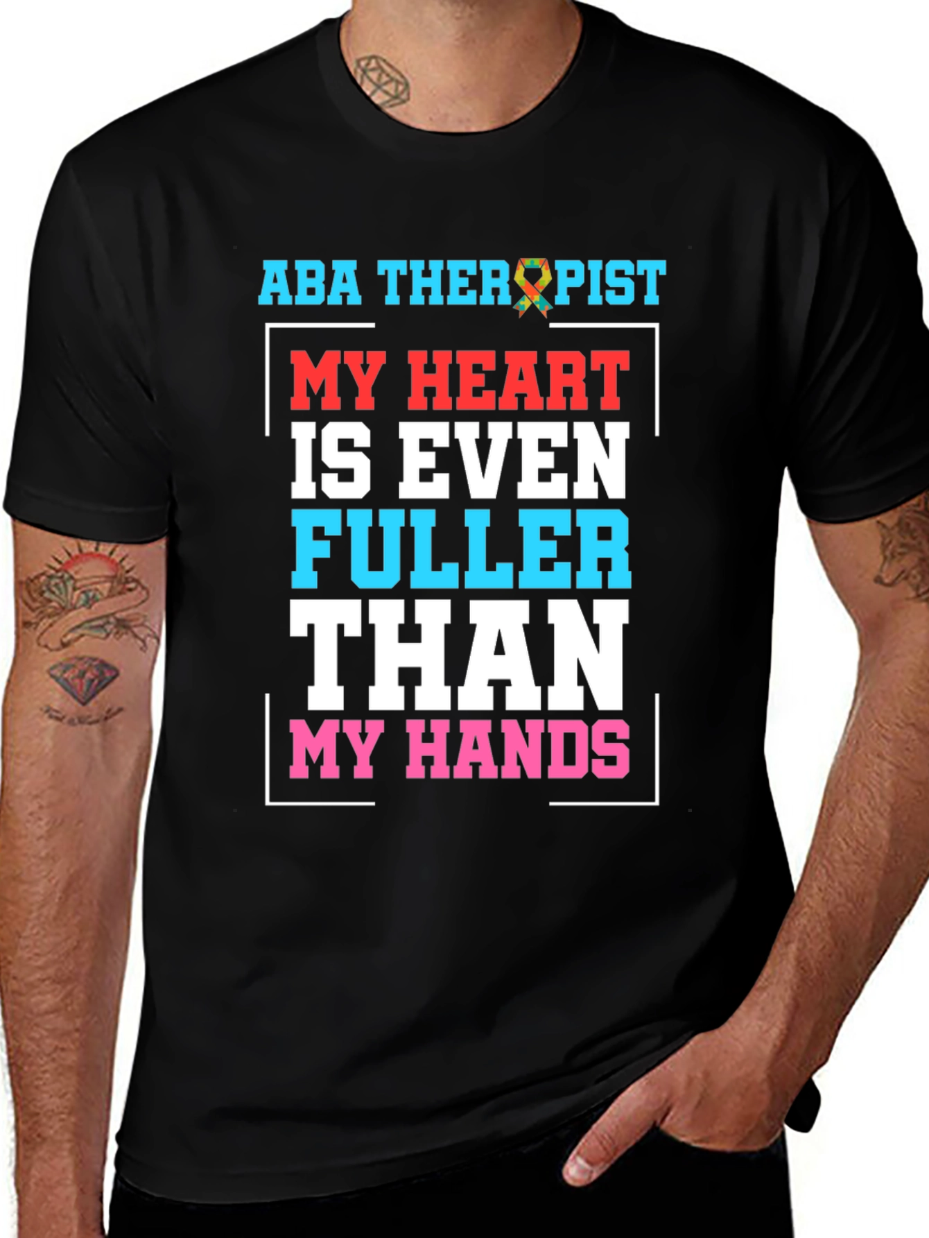 ABA Therapist Heart Full Graphic Tee