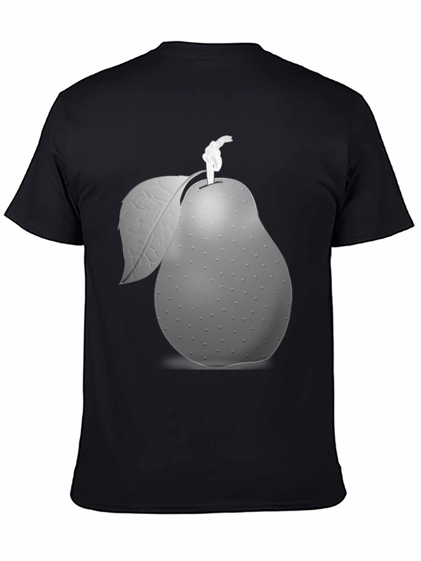 Unique Pear Graphic Black T-Shirt