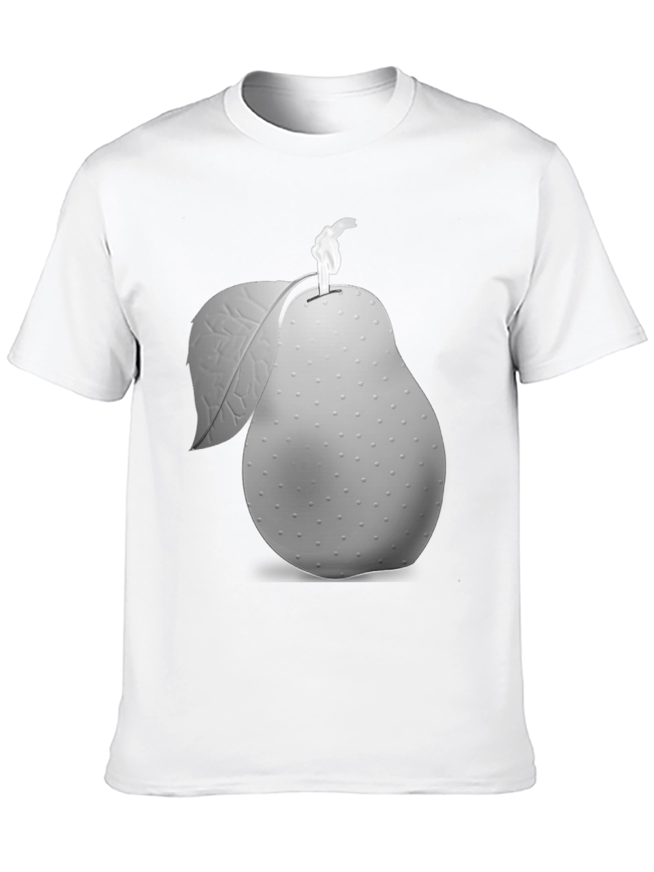 Unique Pear Graphic Black T-Shirt