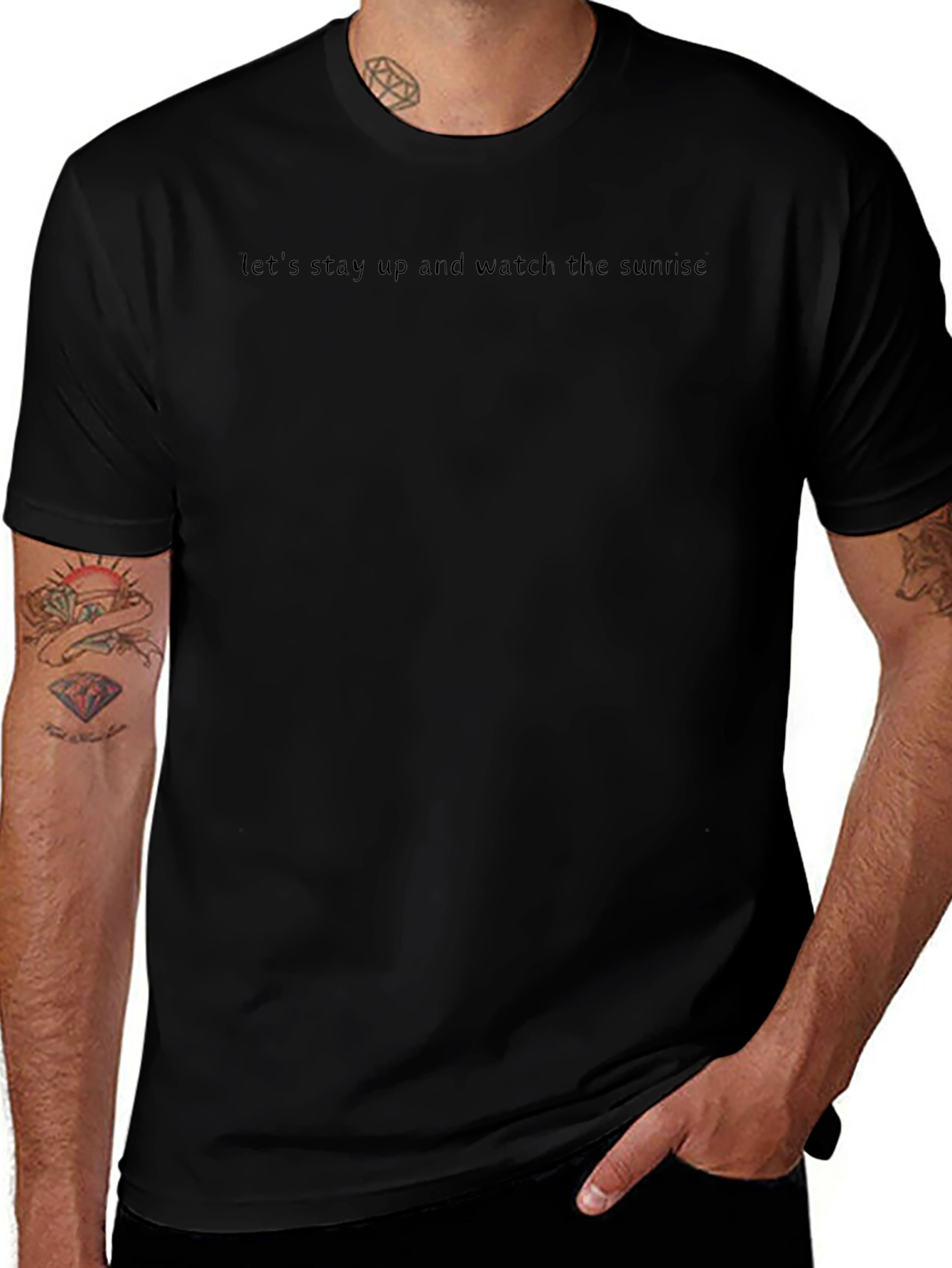 Sunrise Slogan Tee - Black Casual Shirt