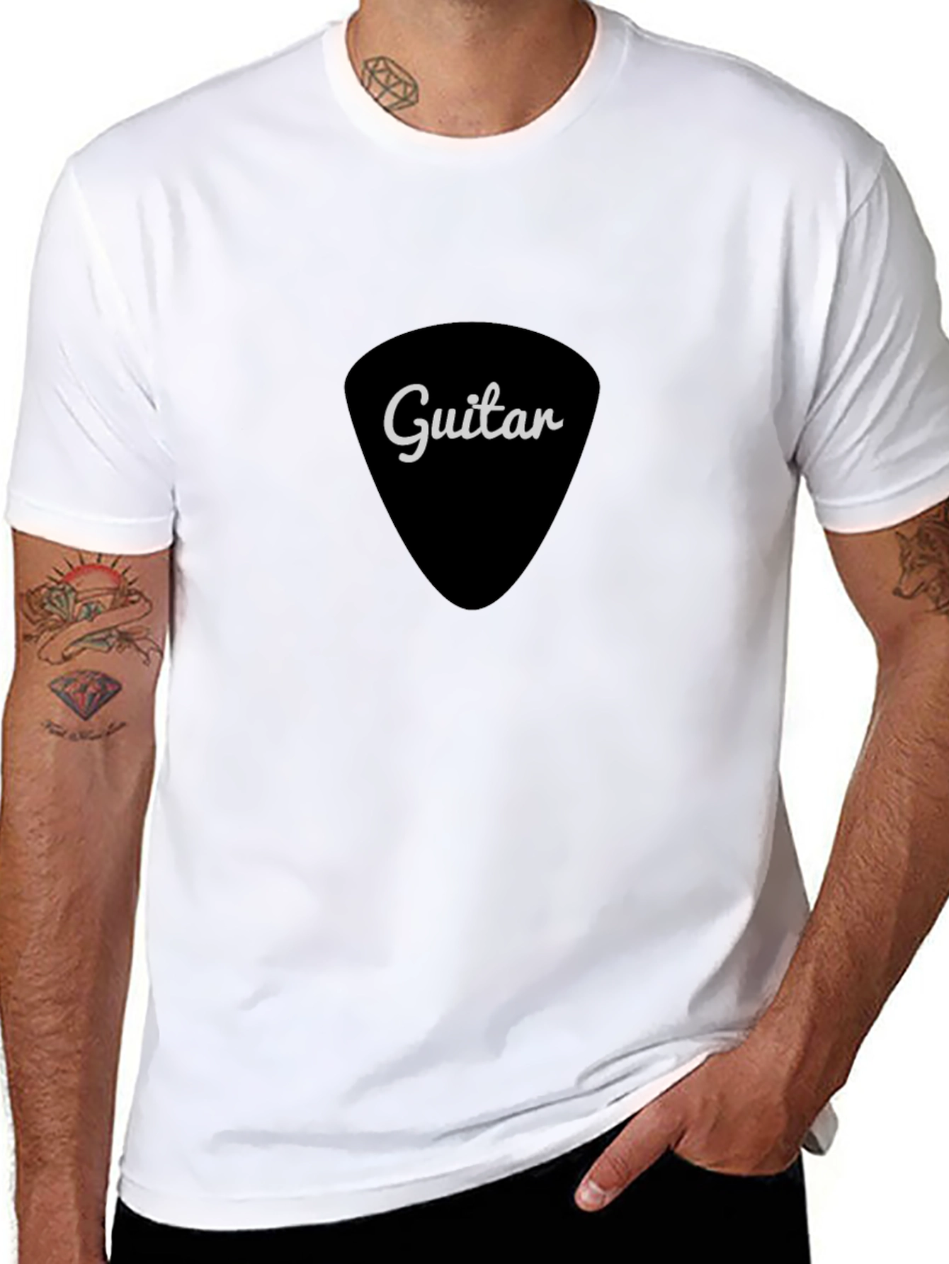 Guitar Pick Tee - Musicians Black T-Shirt