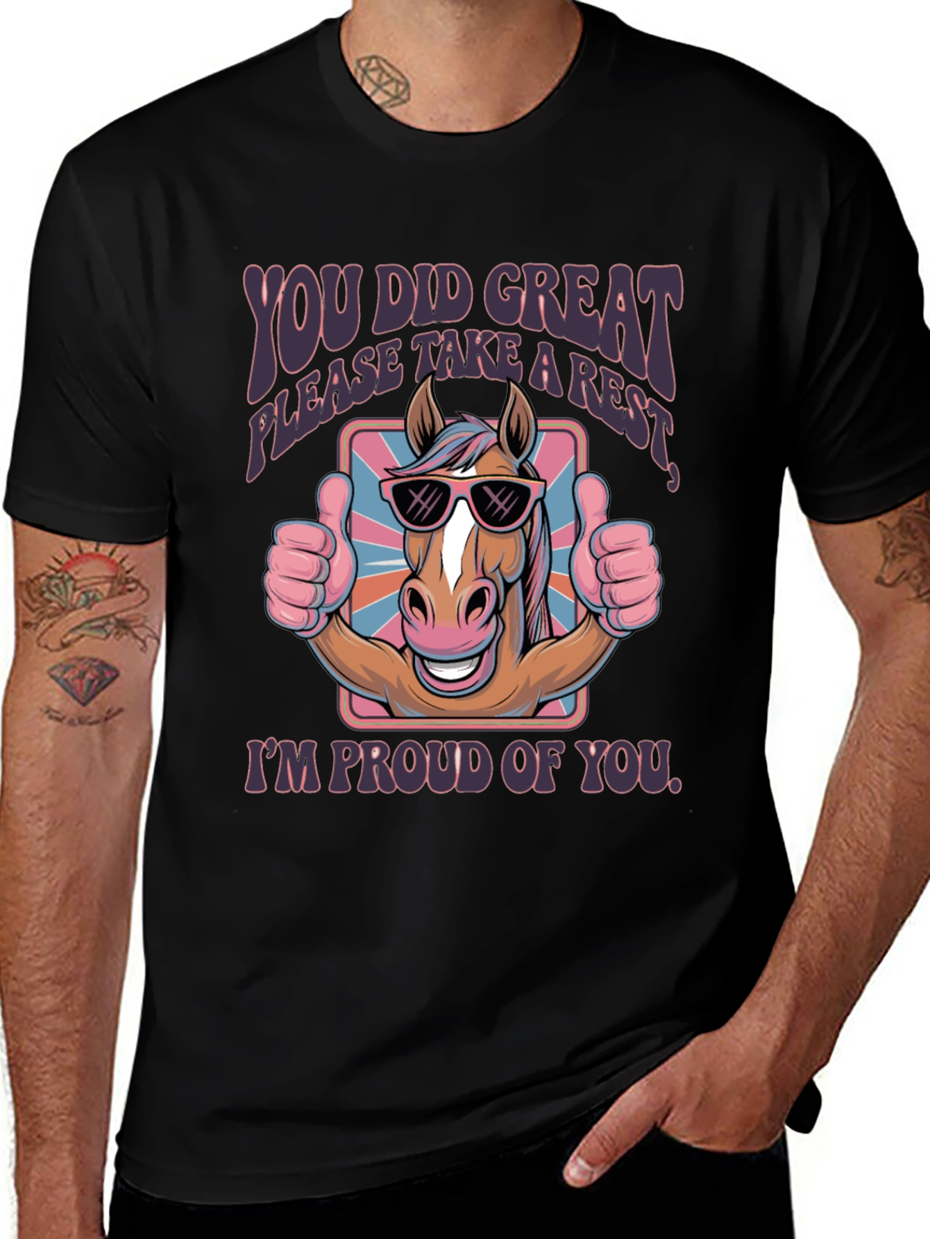 You Did Great Horse Graphic Tee