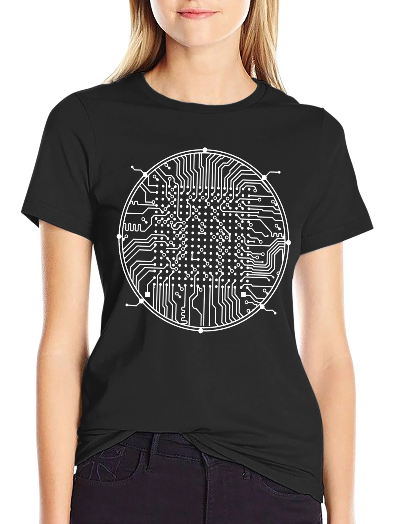Circuit Board Graphic Tee - Stylish Geek Fashion