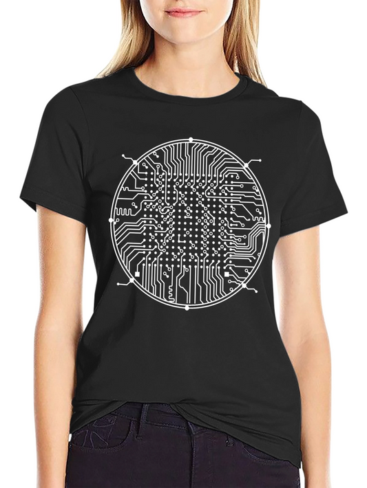 Circuit Board Graphic Tee - Stylish Geek Fashion