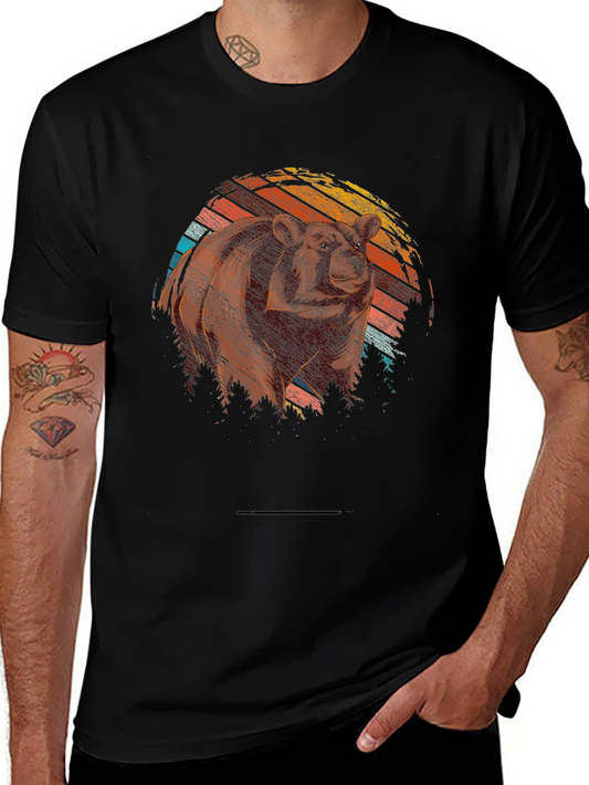 Retro Bear Graphic T-Shirt - Vintage Style