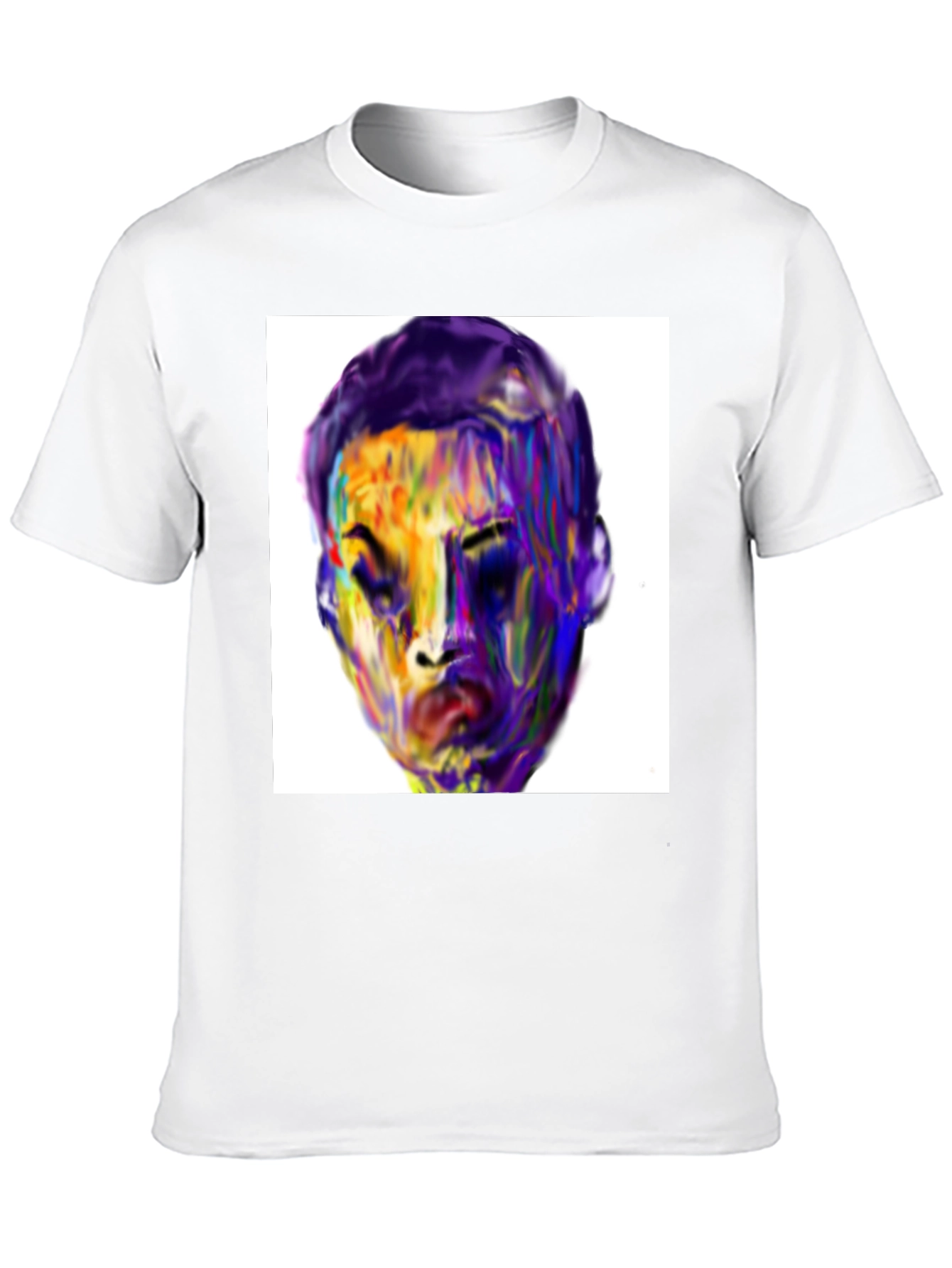 Artistic Portrait Graphic T-Shirt - Black