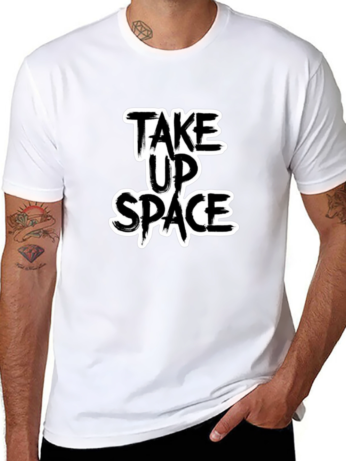 Take Up Space Graphic Tee - Black Unisex T-Shirt