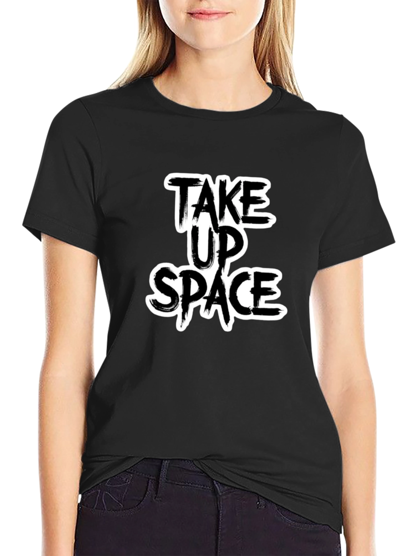 Take Up Space Graphic Tee - Black Unisex T-Shirt