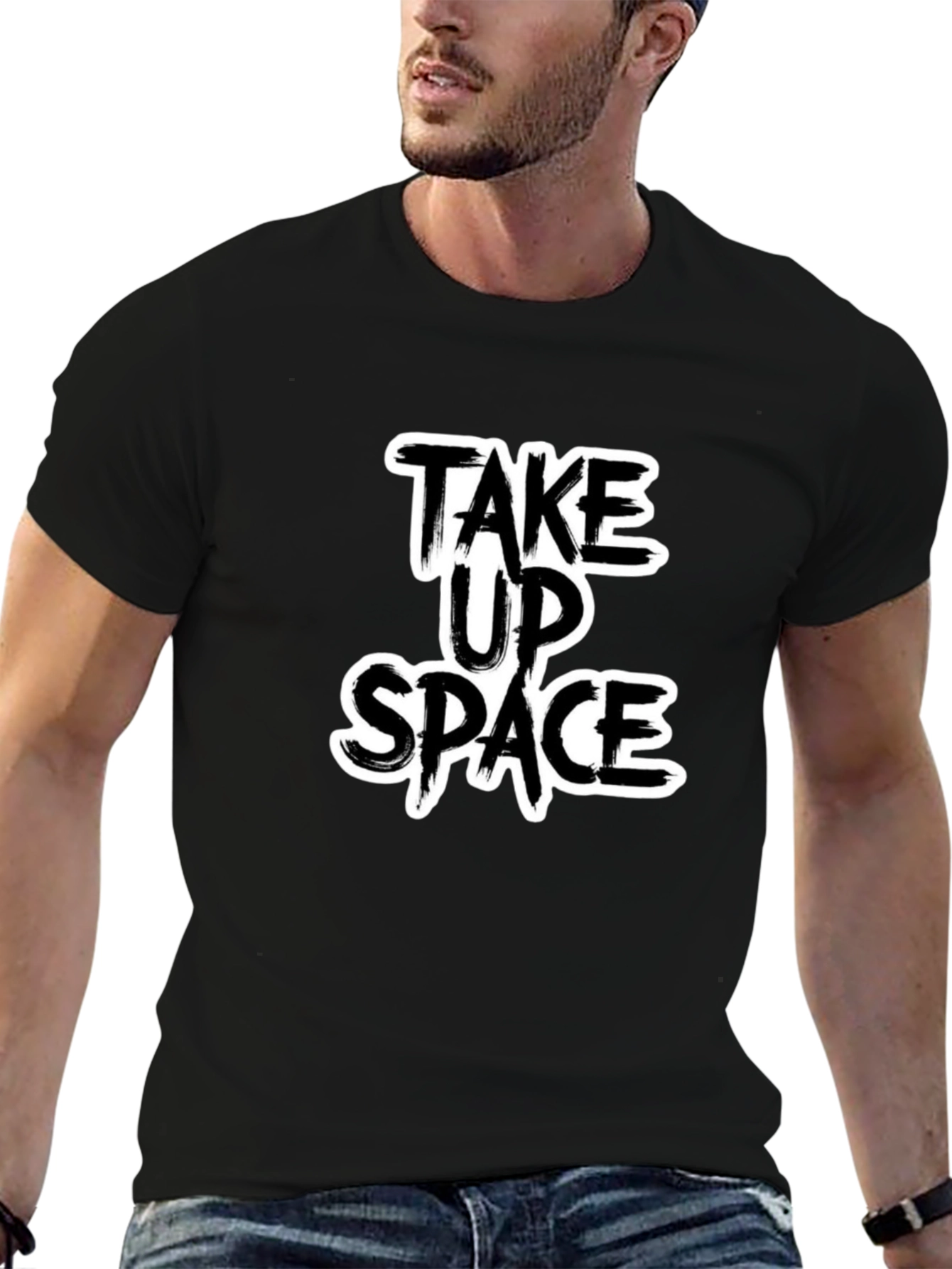 Take Up Space Graphic Tee - Black Unisex T-Shirt