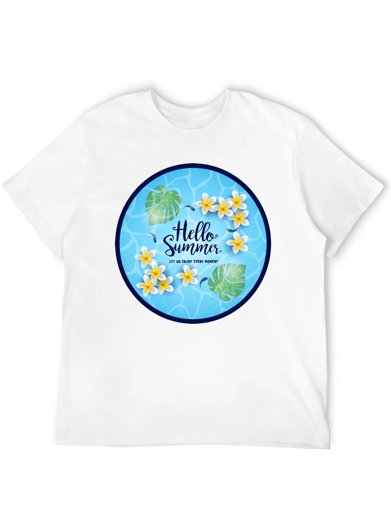 Hello Summer T-Shirt - Tropical Floral Design