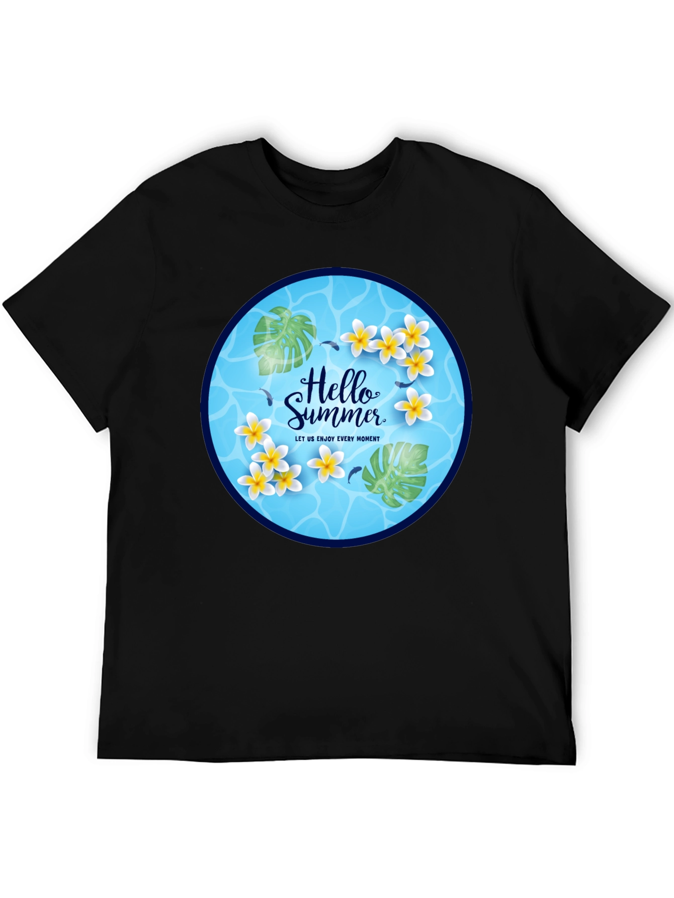 Hello Summer T-Shirt - Tropical Floral Design
