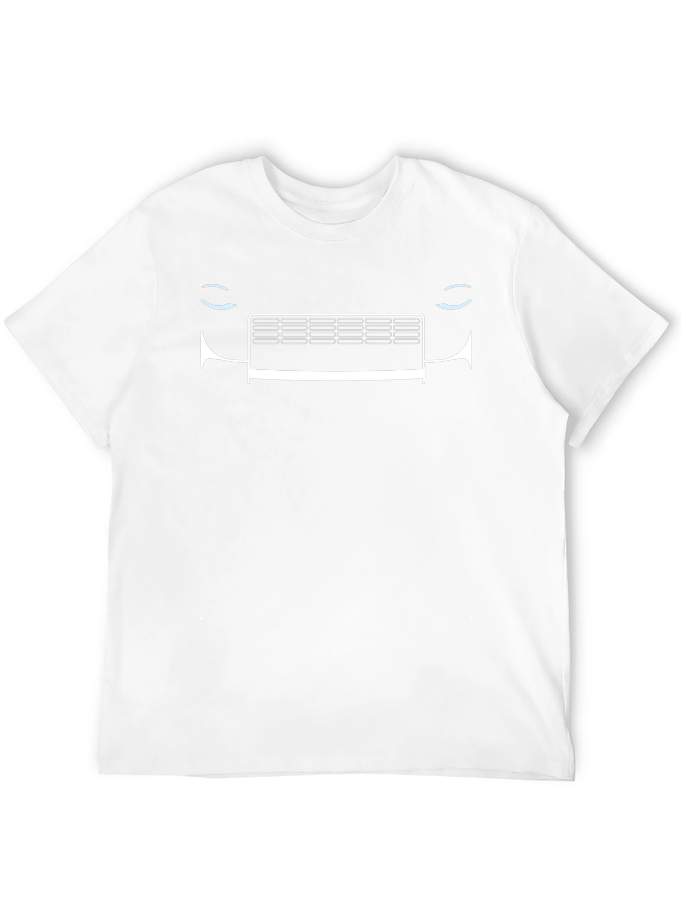 Black T-Shirt with Car Grill Graphic - Unique Design