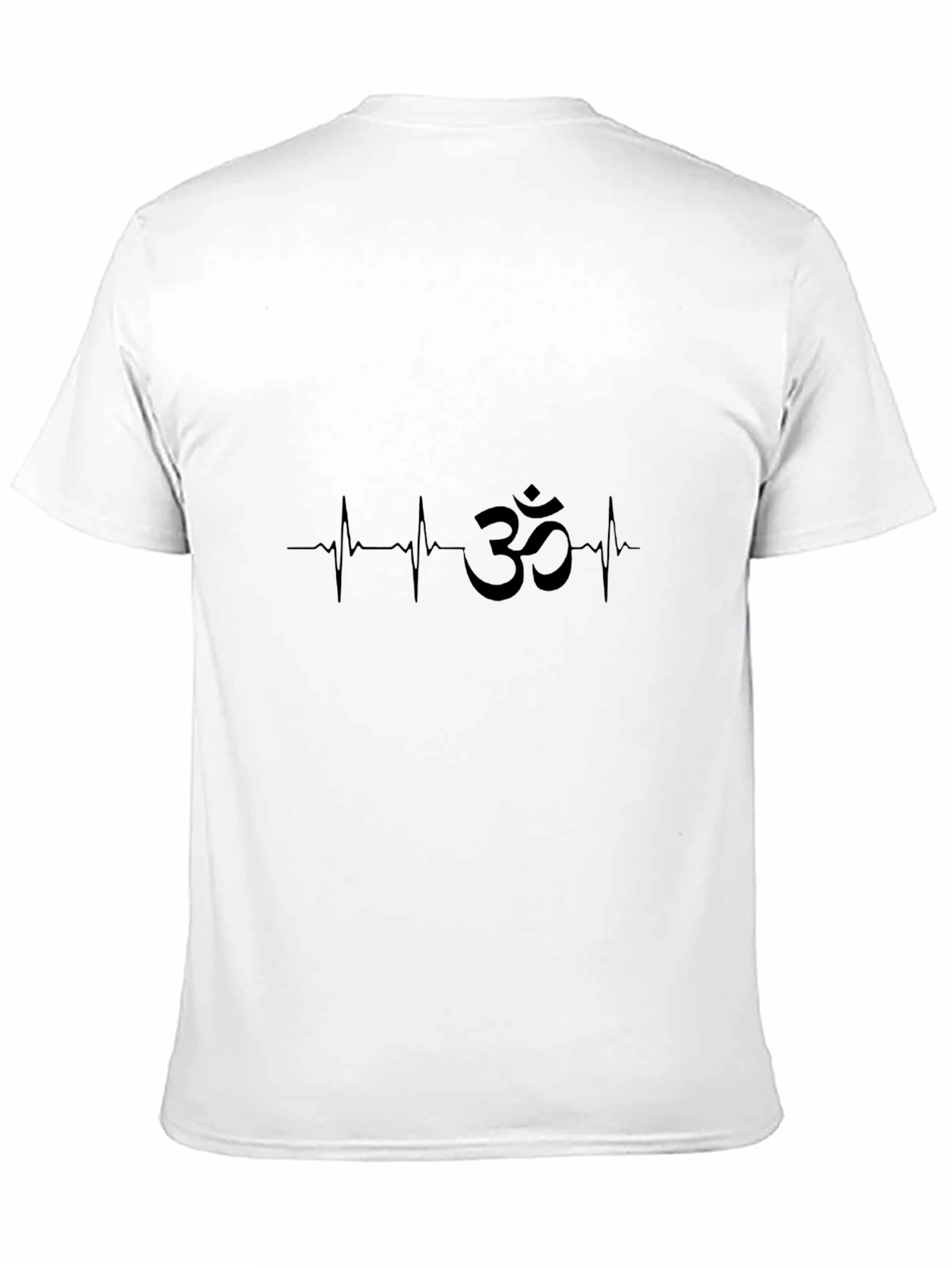 Om Heartbeat Black Graphic Tee - Mens