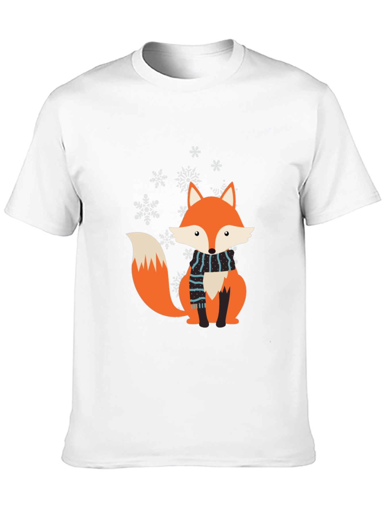 Fox Scarf T-Shirt - Mens Black Tee