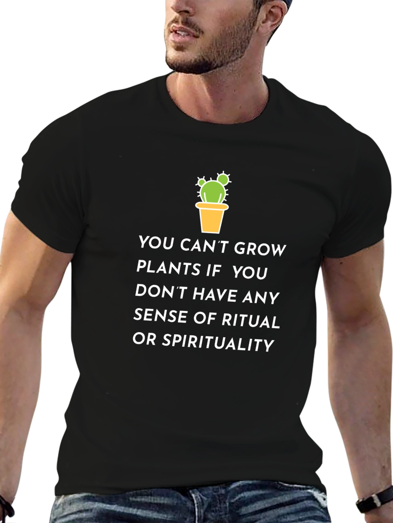 Spiritual Cactus T-Shirt: Grow Plants with Ritual