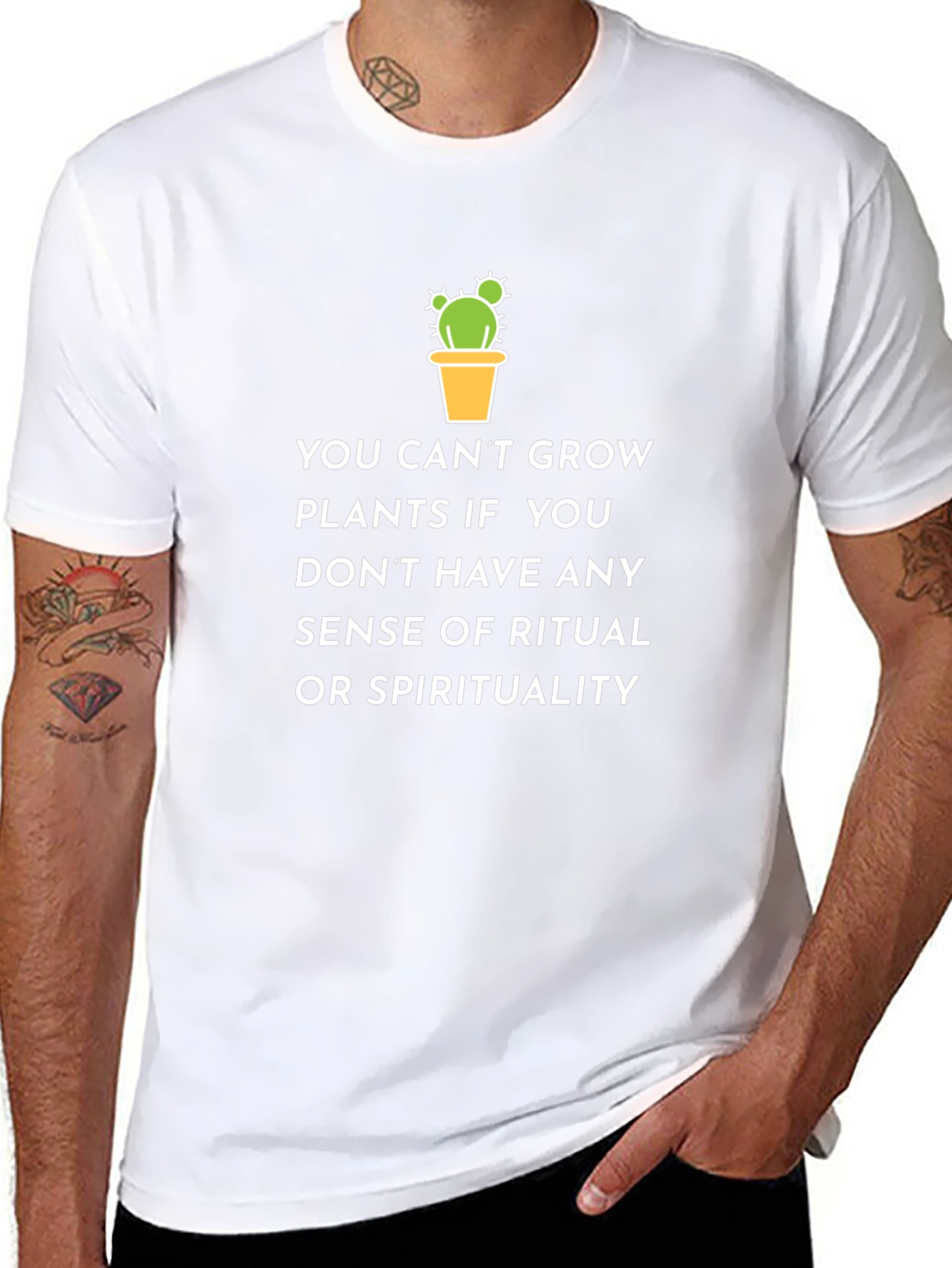 Spiritual Cactus T-Shirt: Grow Plants with Ritual