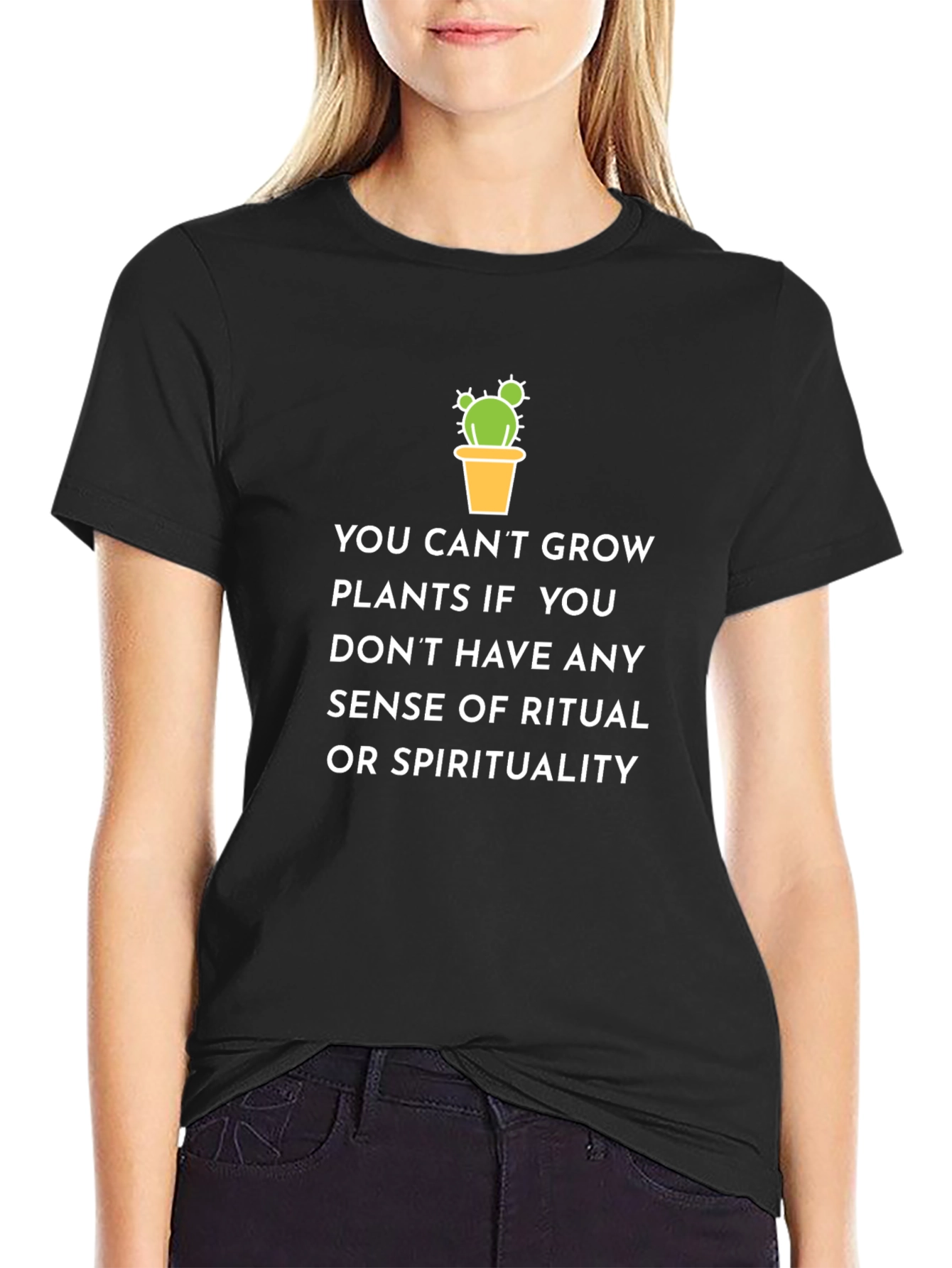 Spiritual Cactus T-Shirt: Grow Plants with Ritual
