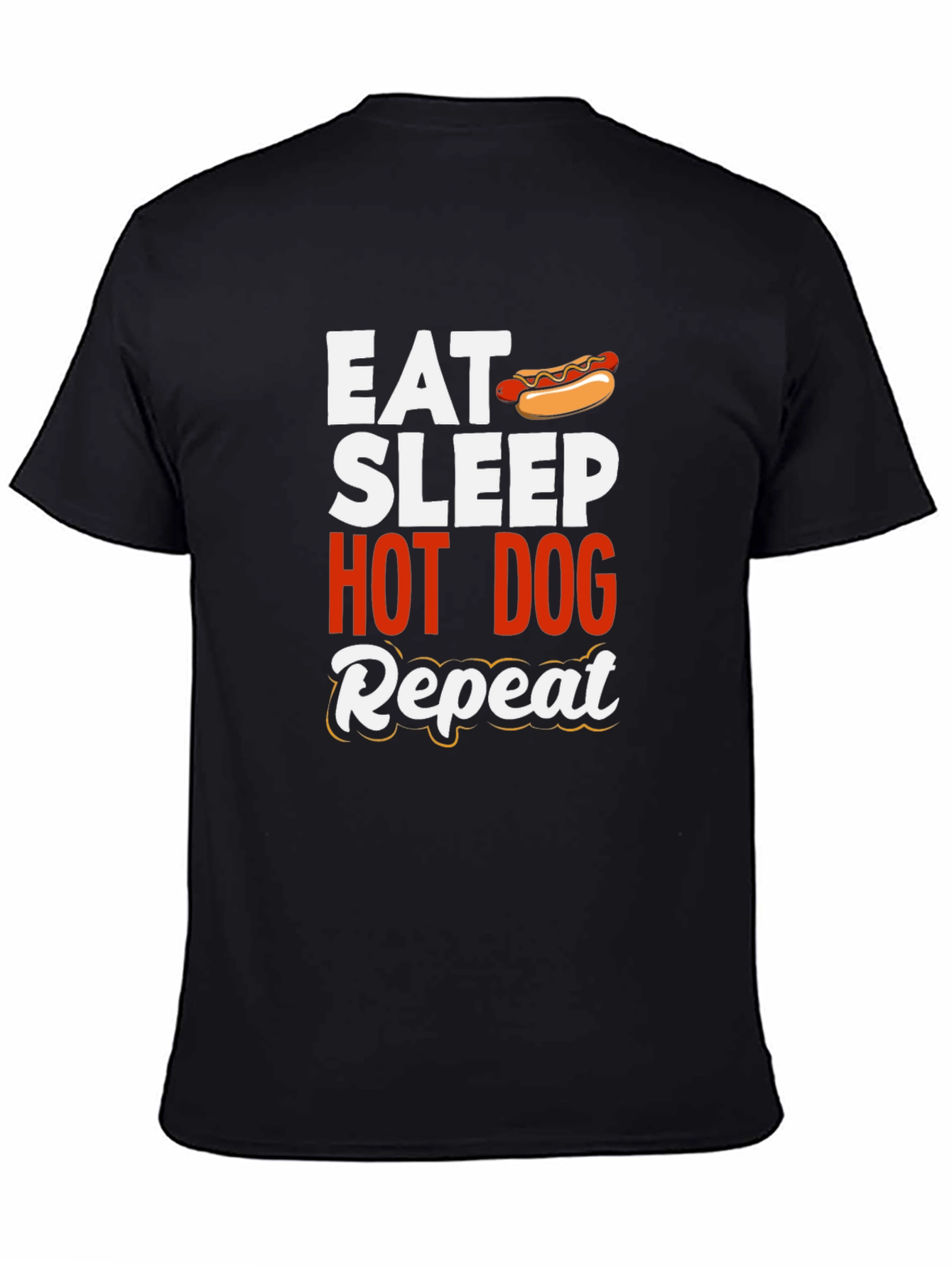 Eat Sleep Hot Dog Repeat T-Shirt – Funny Foodie Tee