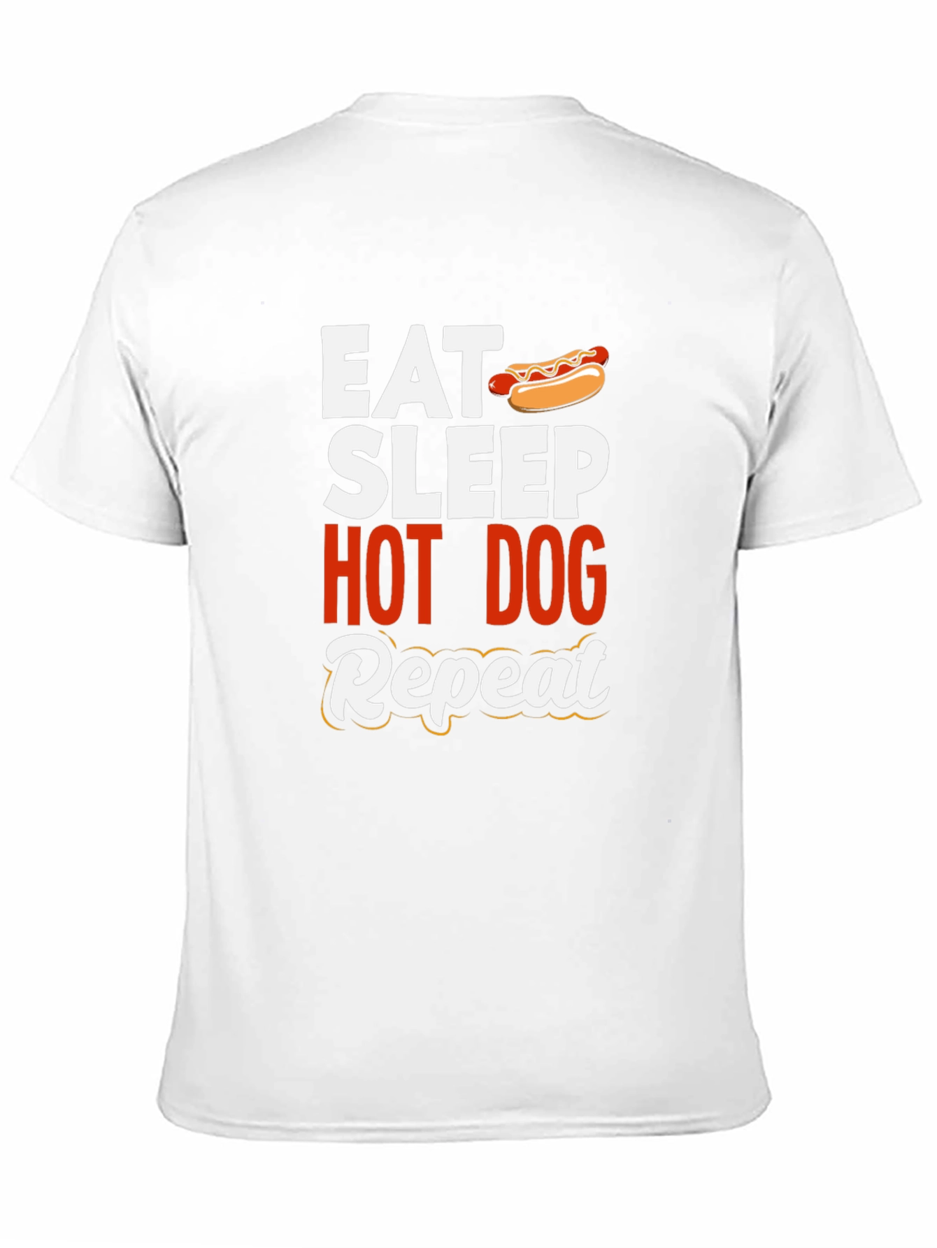 Eat Sleep Hot Dog Repeat T-Shirt – Funny Foodie Tee
