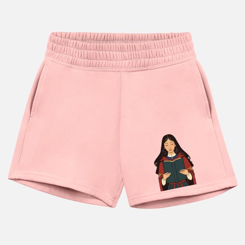 Young Studious Woman in Robes Reading aBook