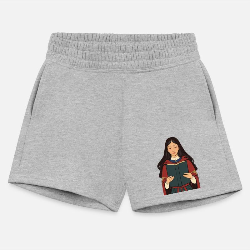 Young Studious Woman in Robes Reading aBook