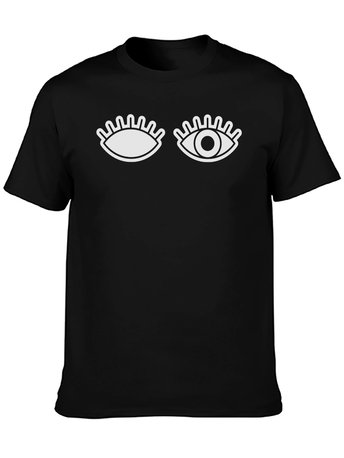 Winking Eye Graphic Tee - Mens Black T-Shirt