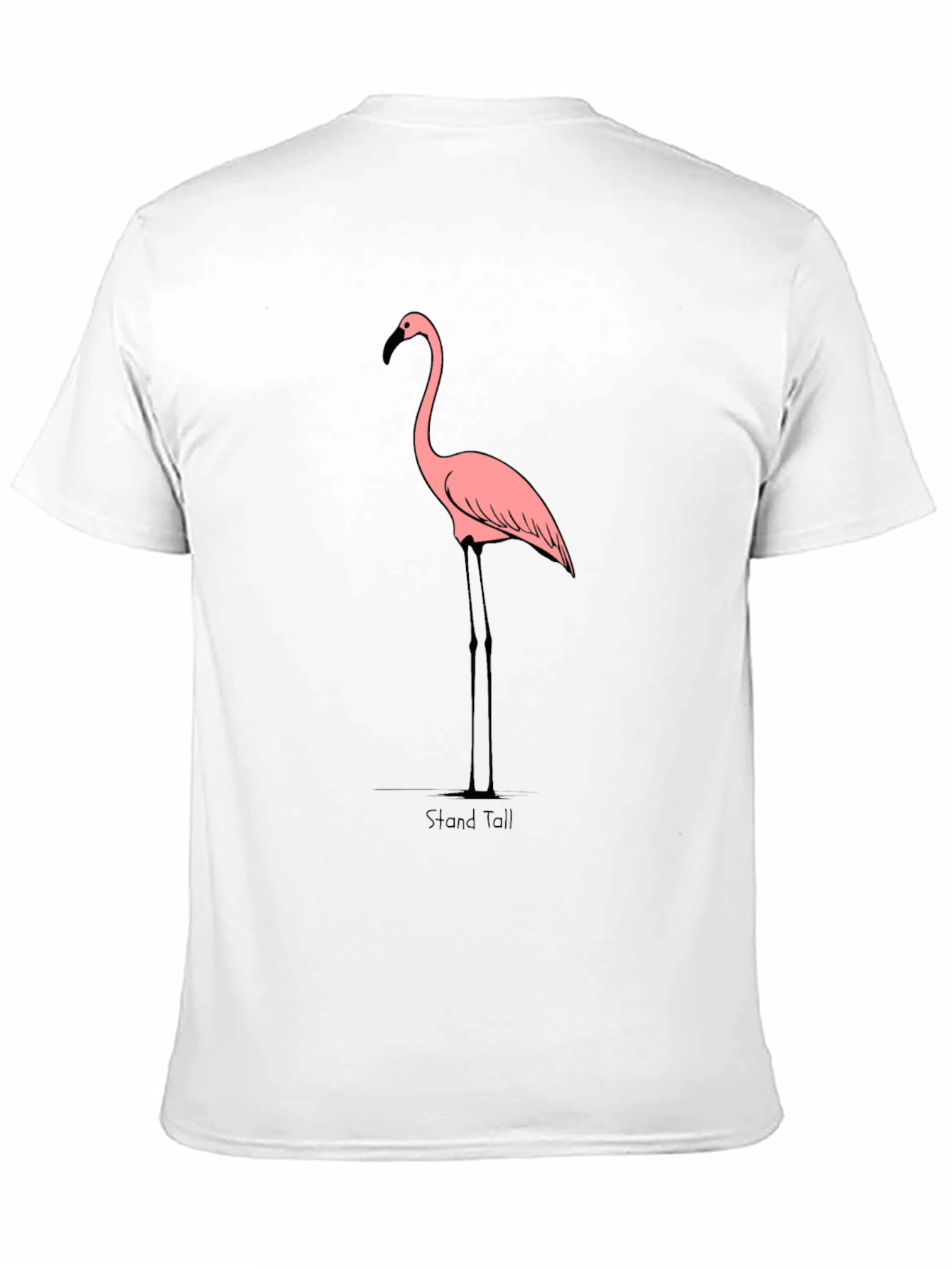 Stand Tall Flamingo Graphic T-Shirt - Black