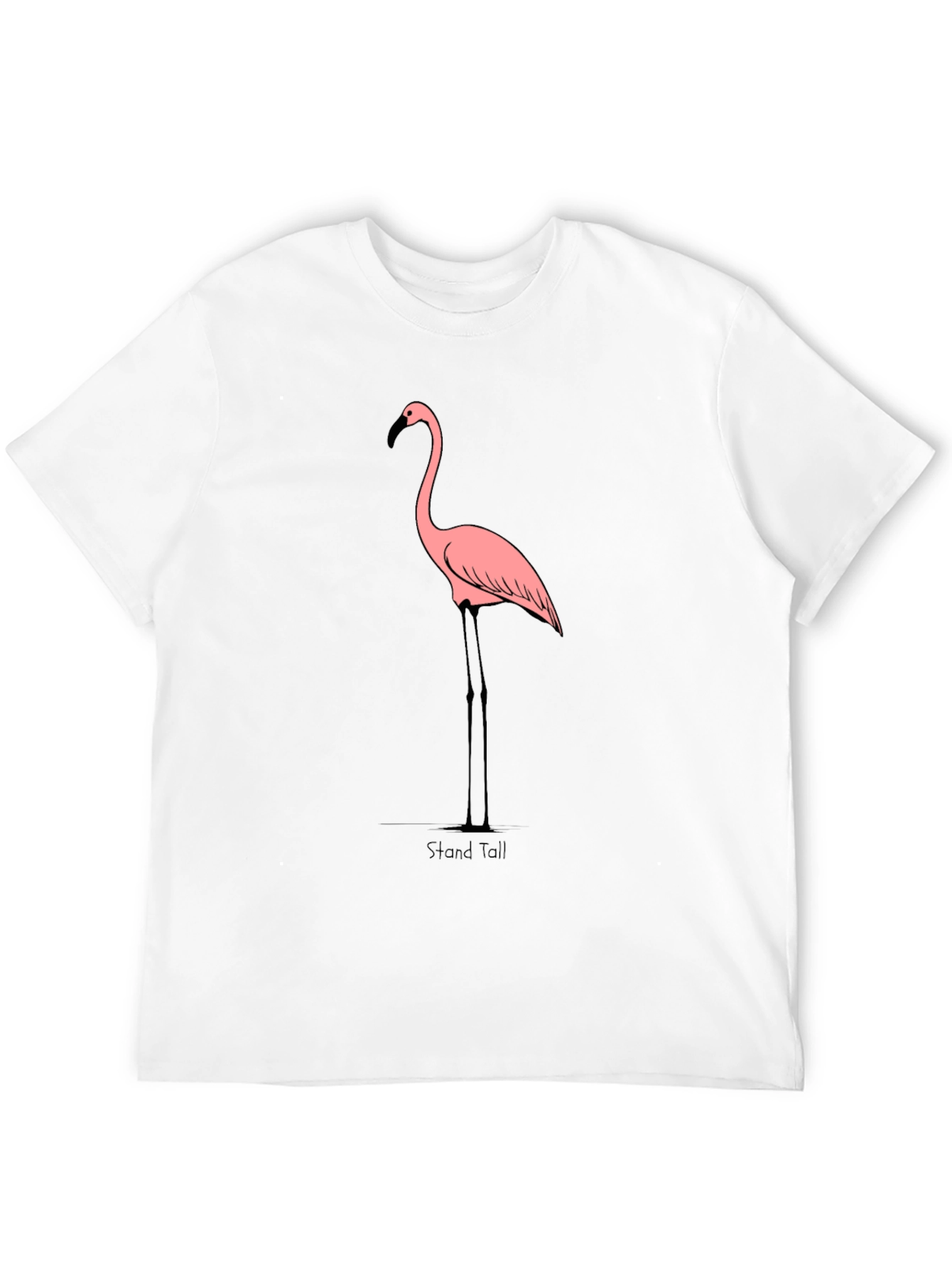 Stand Tall Flamingo Graphic T-Shirt - Black