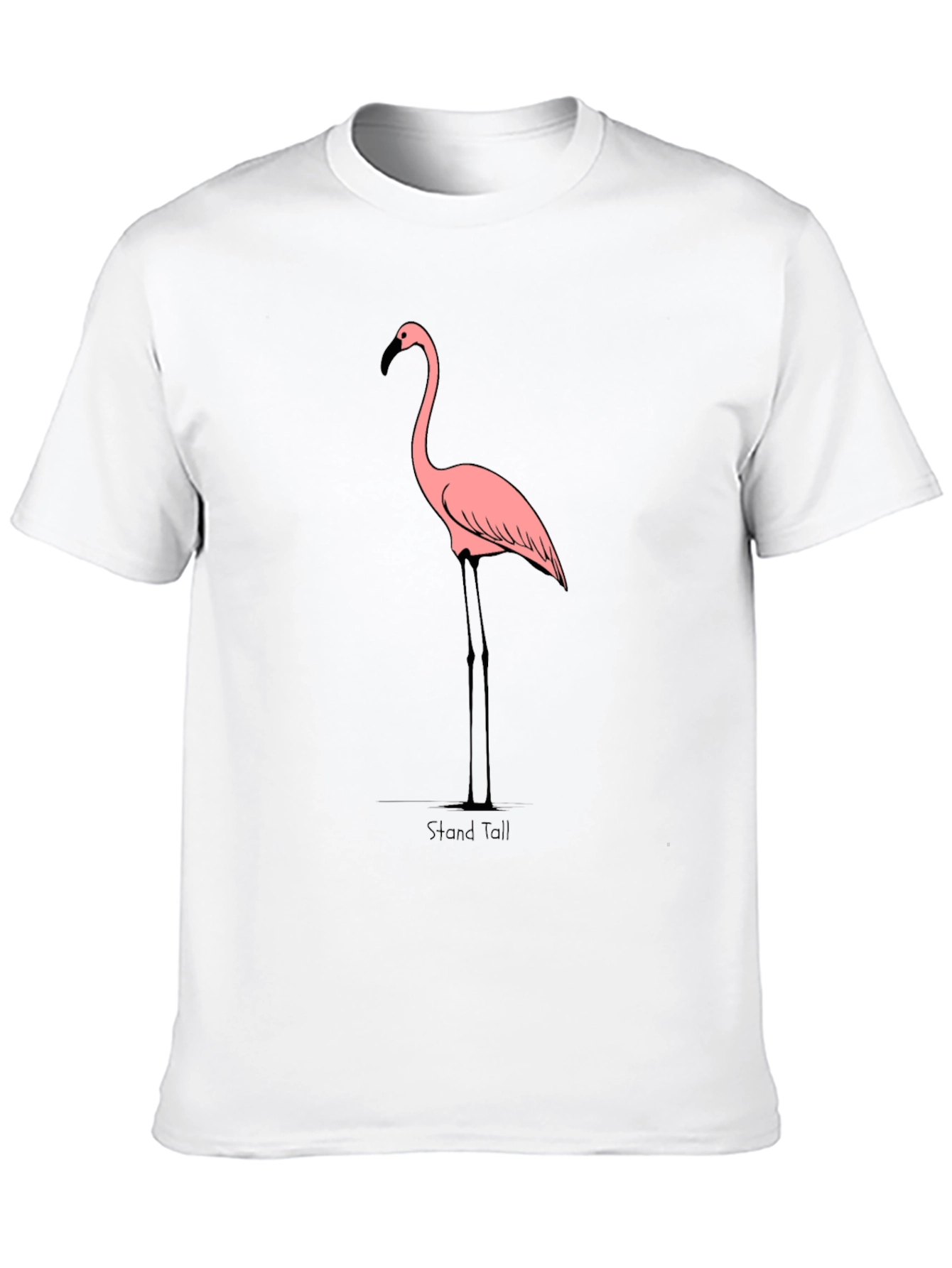 Stand Tall Flamingo Graphic T-Shirt - Black