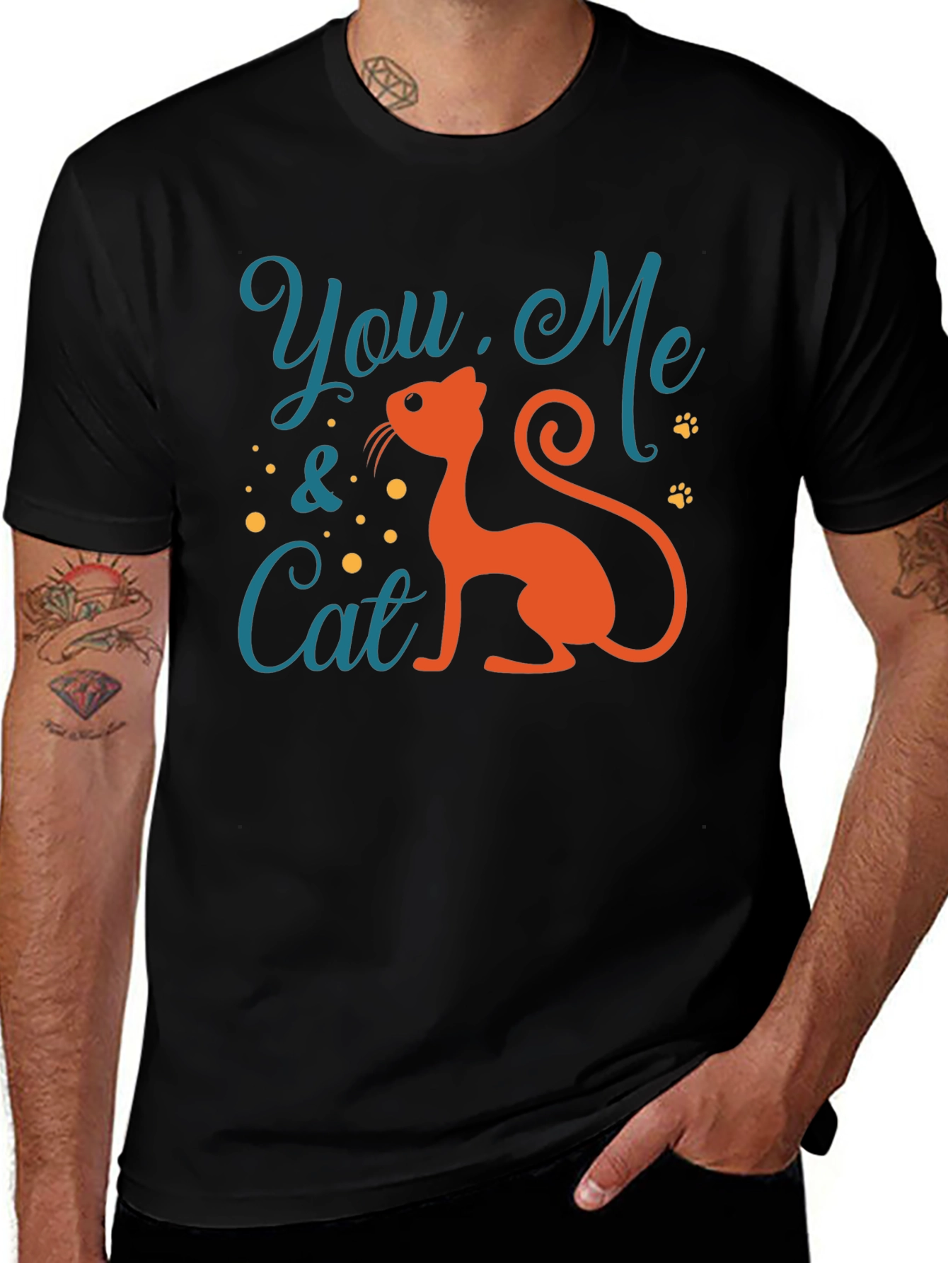 You Me & Cat Graphic Tee - Unisex