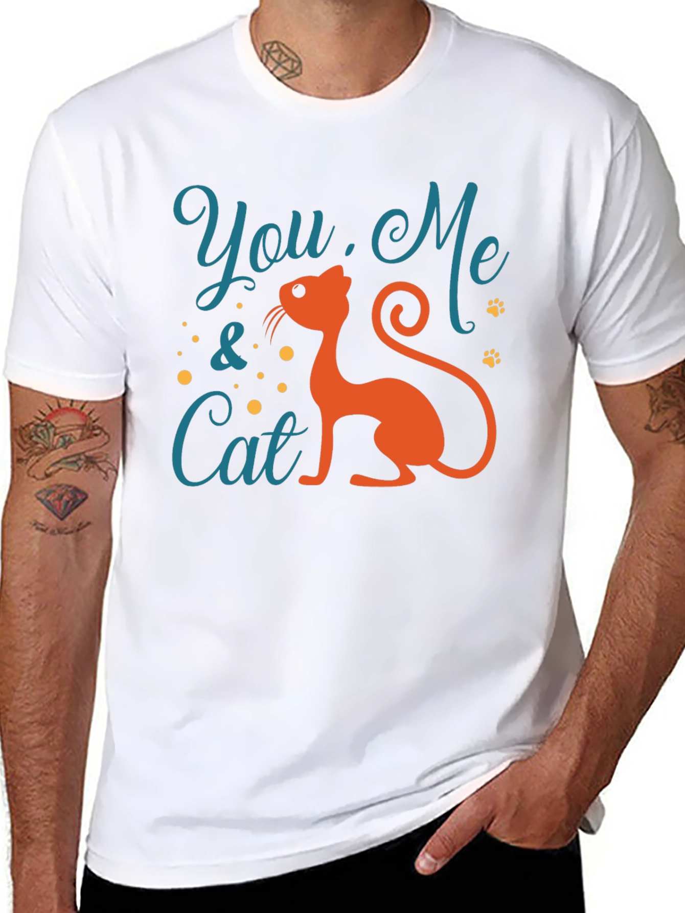 You Me & Cat Graphic Tee - Unisex