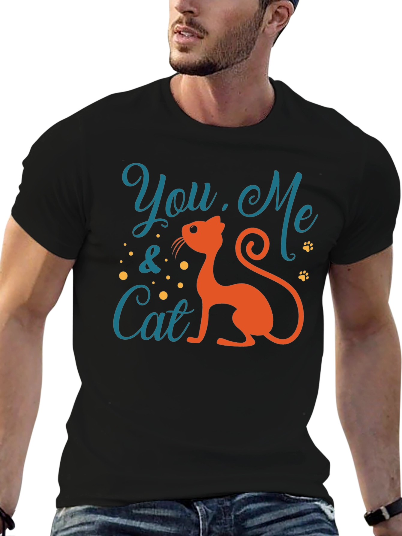 You Me & Cat Graphic Tee - Unisex