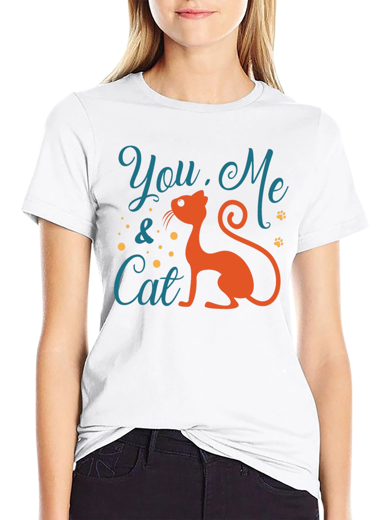 You Me & Cat Graphic Tee - Unisex