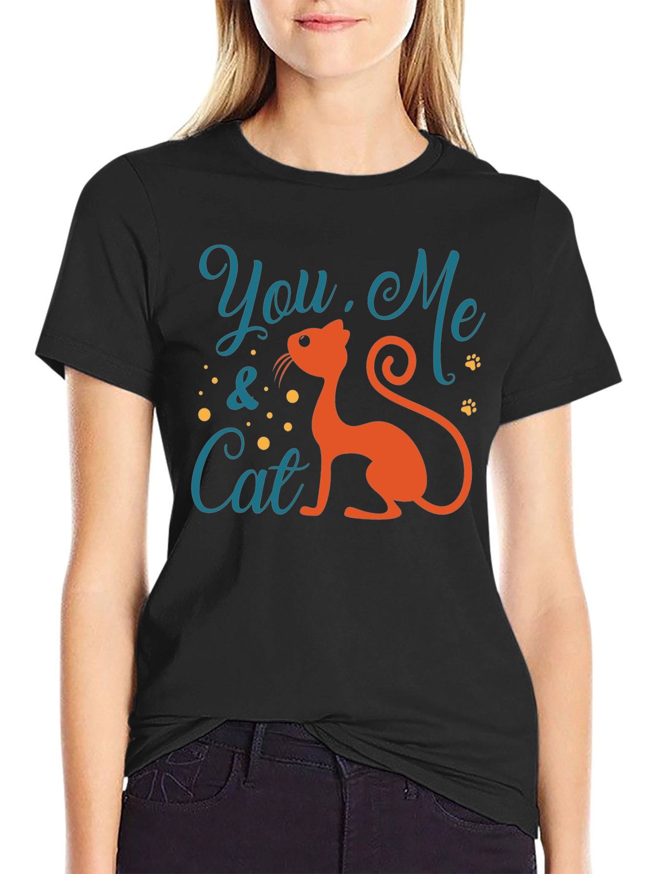 You Me & Cat Graphic Tee - Unisex