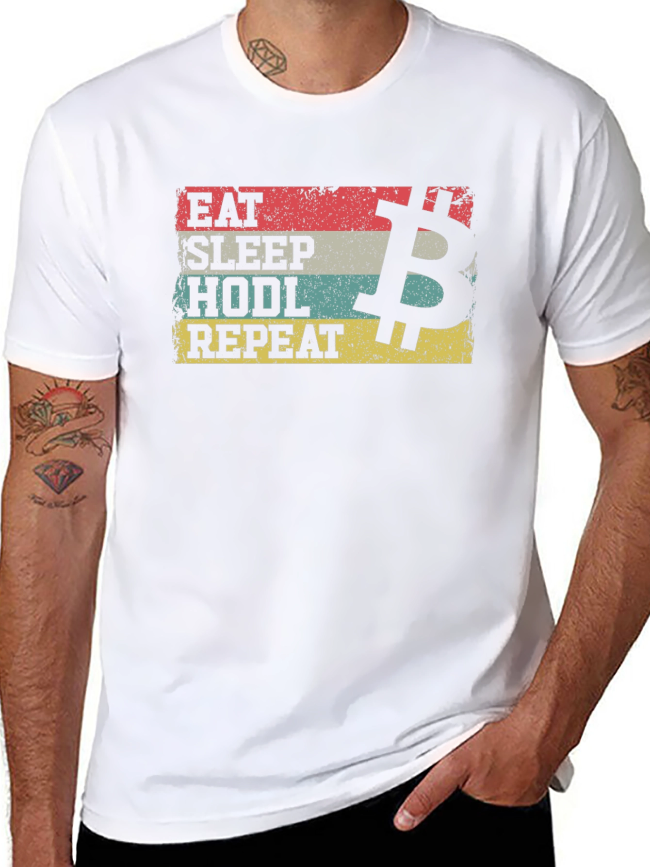 Eat Sleep HODL Repeat Bitcoin Crypto T-Shirt