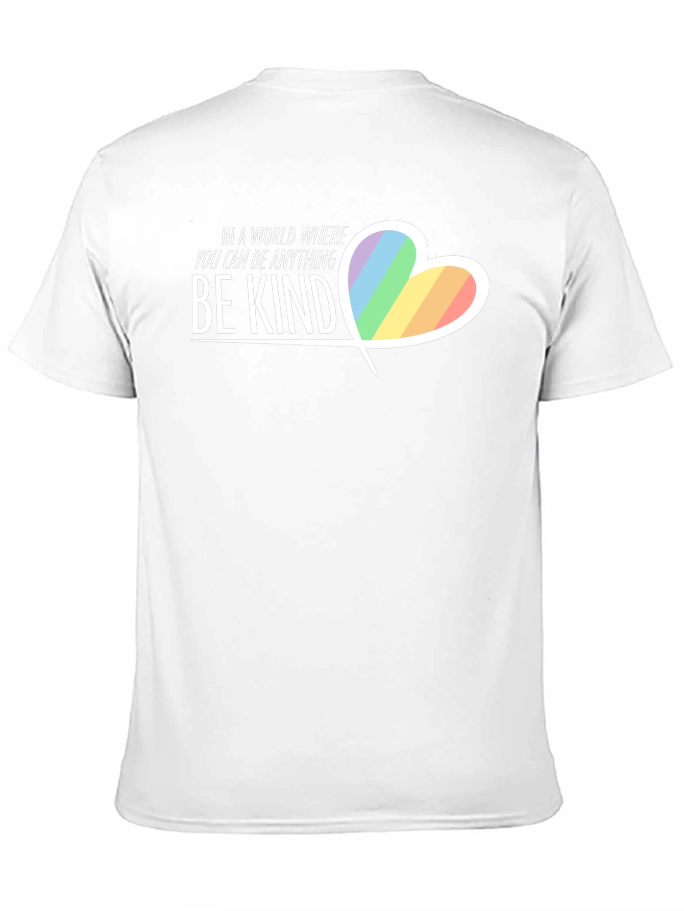 Be Kind Rainbow Heart Graphic T-Shirt