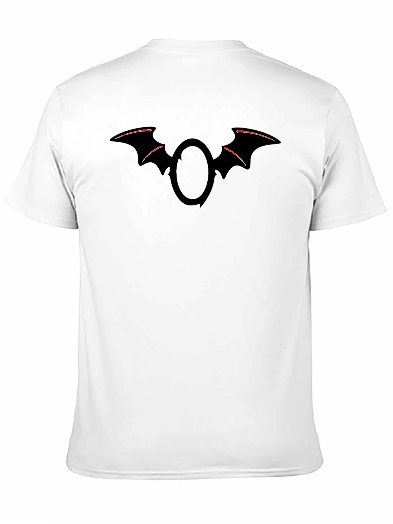 Mens Black T-Shirt with Bat Logo