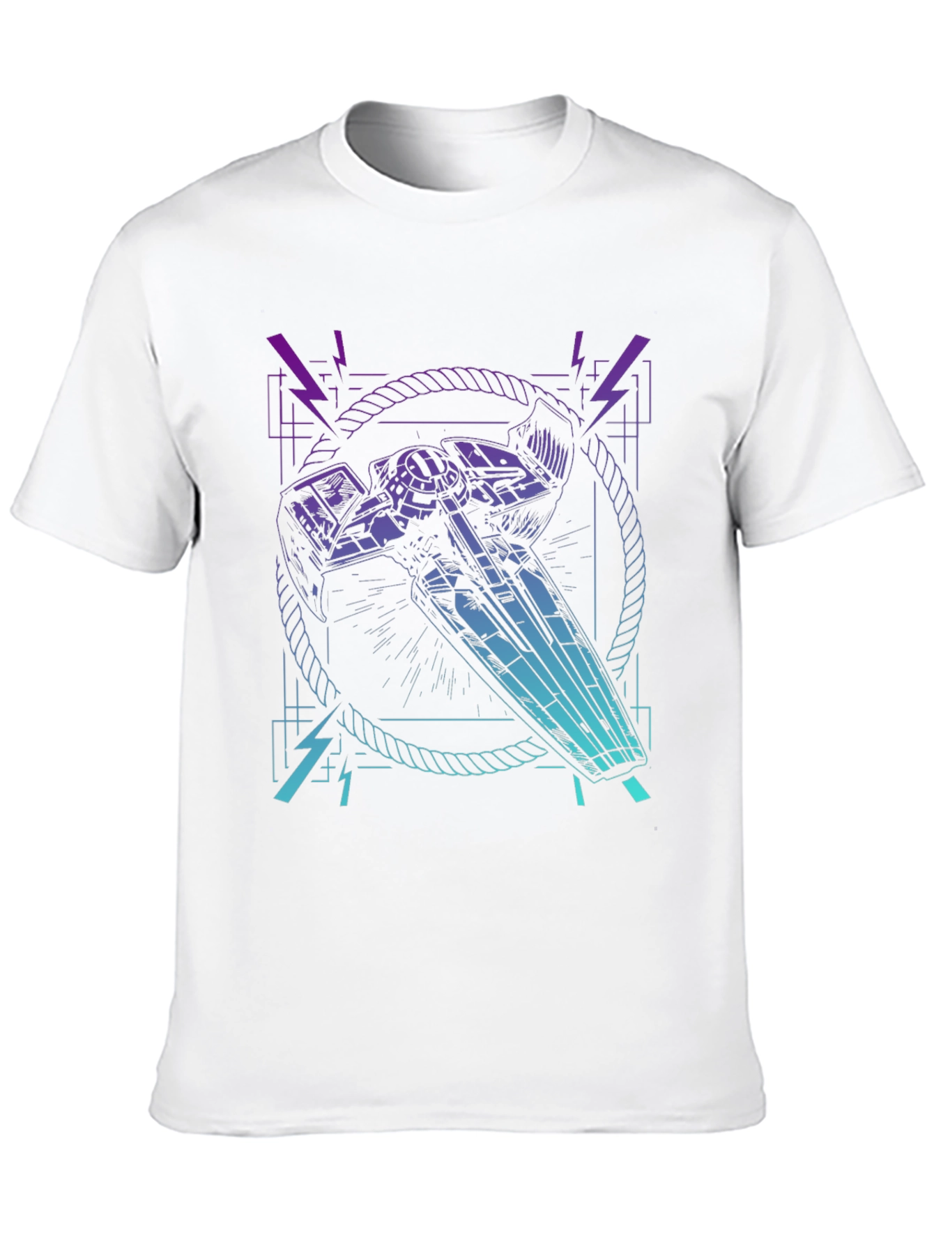 Cyberpunk Spaceship Graphic T-Shirt