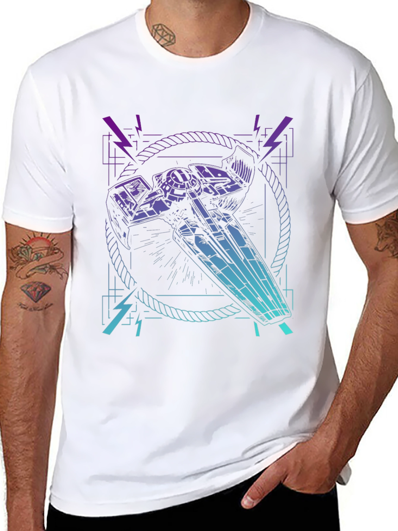Cyberpunk Spaceship Graphic T-Shirt
