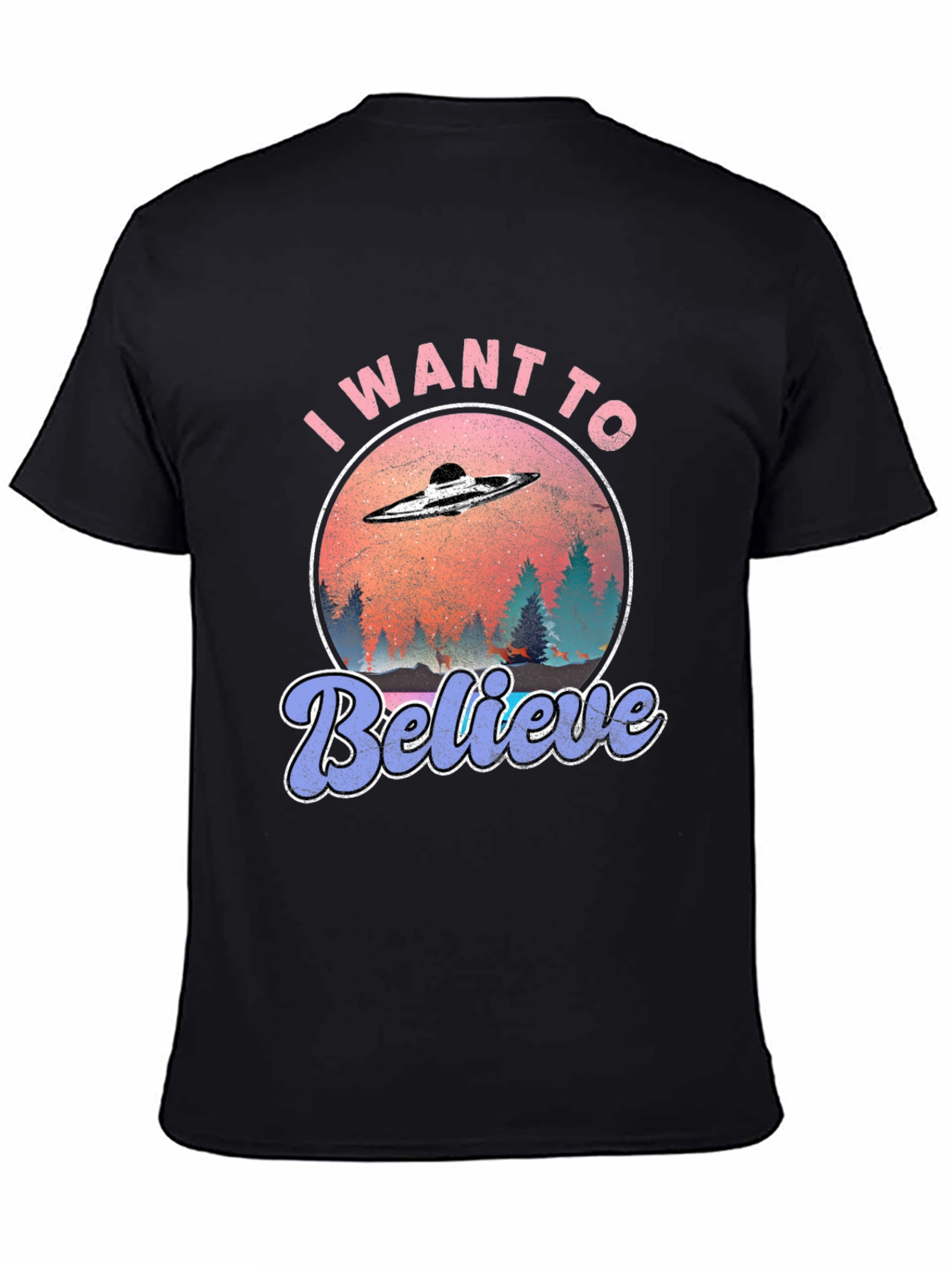 I Want to Believe UFO T-Shirt - Retro Graphic Tee